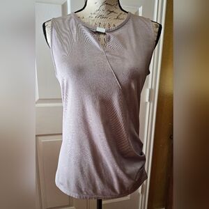 Calvin Klein Elegant Metalloc Lavender Sleeveless Top Size S